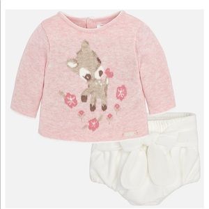 Mayoral knit reindeer with bloomer